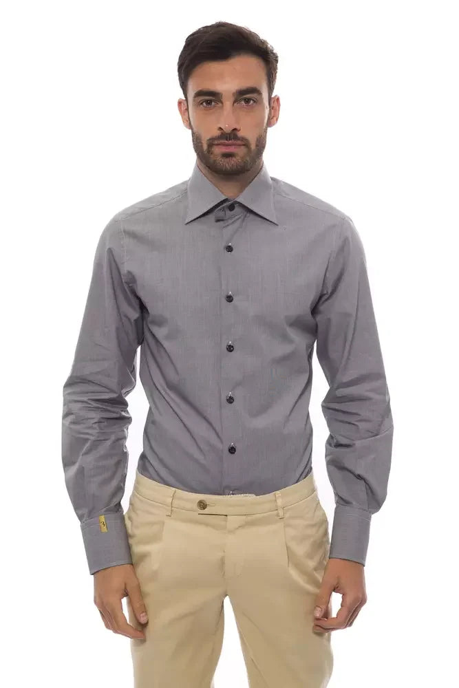 Billionaire Italian Couture Black Cotton Men Shirt - Shirts