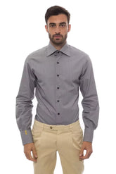 Billionaire Italian Couture Black Cotton Men Shirt - Shirts