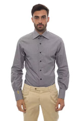 Billionaire Italian Couture Black Cotton Men Shirt - Shirts