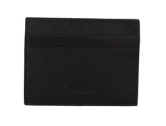 Billionaire Italian Couture Black Leather Cardholder Wallet - Card Cases