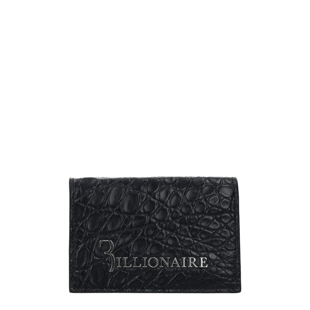 Billionaire Italian Couture Blue Crocodile Cardholders - Card Cases