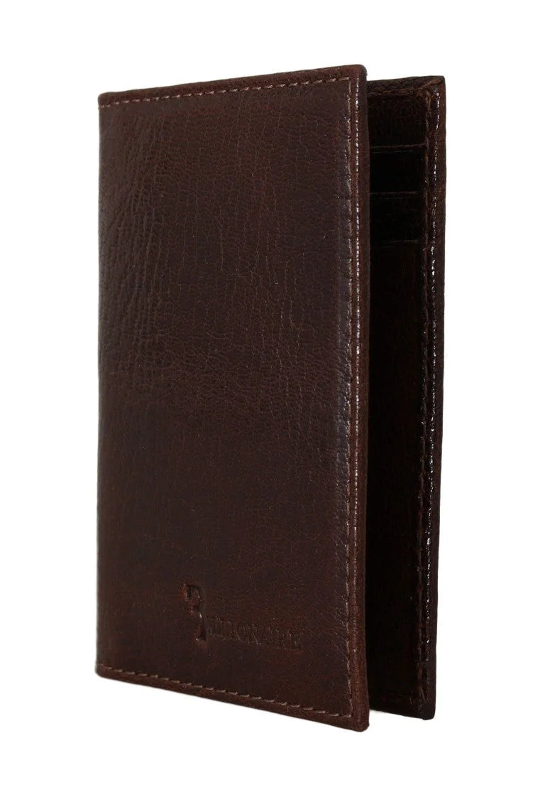 Billionaire Italian Couture Brown Leather Bifold Wallet - Wallets