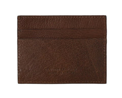 Billionaire Italian Couture Brown Leather Cardholder Wallet - Card Cases