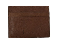 Billionaire Italian Couture Brown Leather Cardholder Wallet - Card Cases