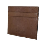 Billionaire Italian Couture Brown Leather Cardholder Wallet - Card Cases