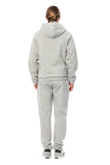 Billionaire Italian Couture Gray Cotton Hooded Sweatsuit - Hoodies