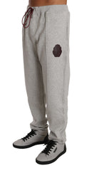 Billionaire Italian Couture Gray Cotton Sweater Pants Tracksuit - 3XL - Hoodies