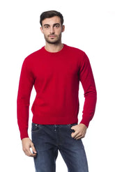 Billionaire Italian Couture Red Merino Wool Men Sweater - Sweaters
