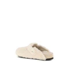BIRKENSTOCK 1774 Cream Fur Mules - EU37/US7