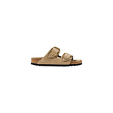 Birkenstock Beige Leather Flat Sandals
