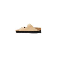 Birkenstock Beige Synthetic Platform Sandals