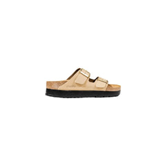 Birkenstock Beige Synthetic Platform Sandals