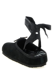 Birkenstock Black Suede Leather Ballet Flats - EU39/US9