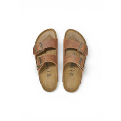 Birkenstock Brown Leather Flat Sandals