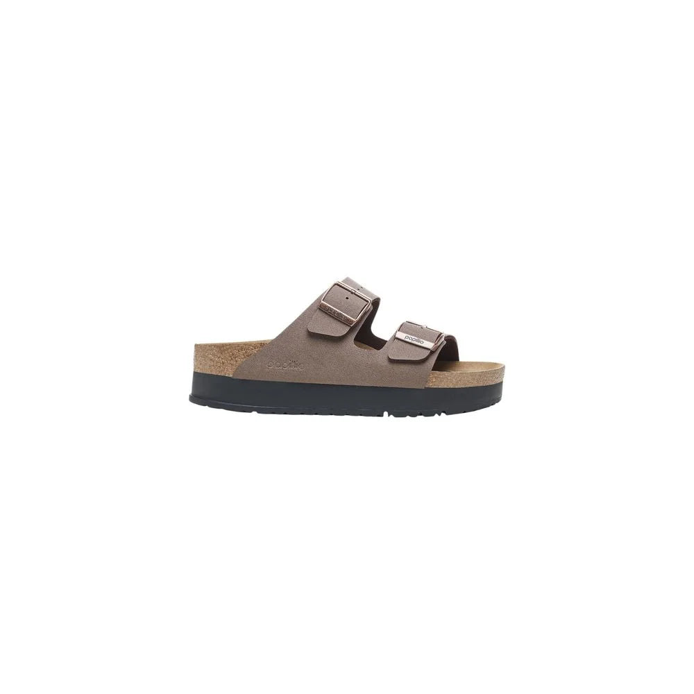 Birkenstock Brown Synthetic Platform Sandals