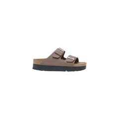 Birkenstock Brown Synthetic Platform Sandals