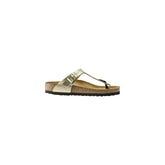 Birkenstock Gold Synthetic Flat Sandals