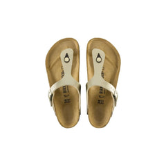 Birkenstock Gold Synthetic Flat Sandals