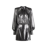 BLANCA VITA Silver Polyester Cocktail Dress - 44