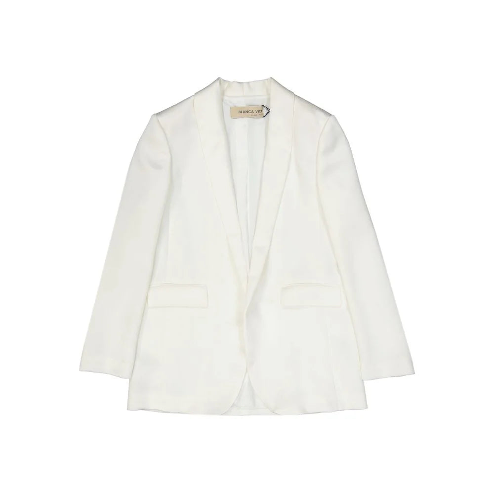 BLANCA VITA White Polyester Jackets And Coat - 40