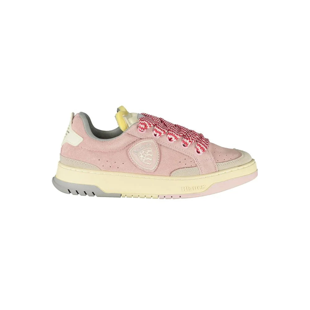 Blauer Pink Polyester Sneaker