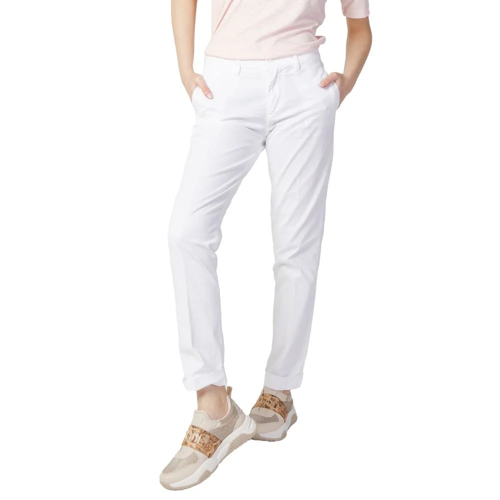 Blauer White Cotton Pant - W30