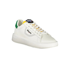 Blauer White Leather Men Sneaker - Sneakers