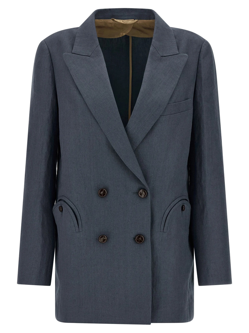 Blazé Milano Blue Linen Blazer - 3