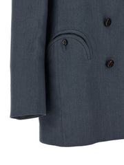 Blazé Milano Blue Linen Blazer - 3