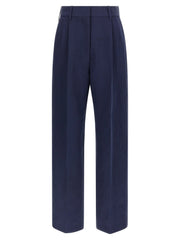 Blazé Milano Blue Linen Casual Pants - 1