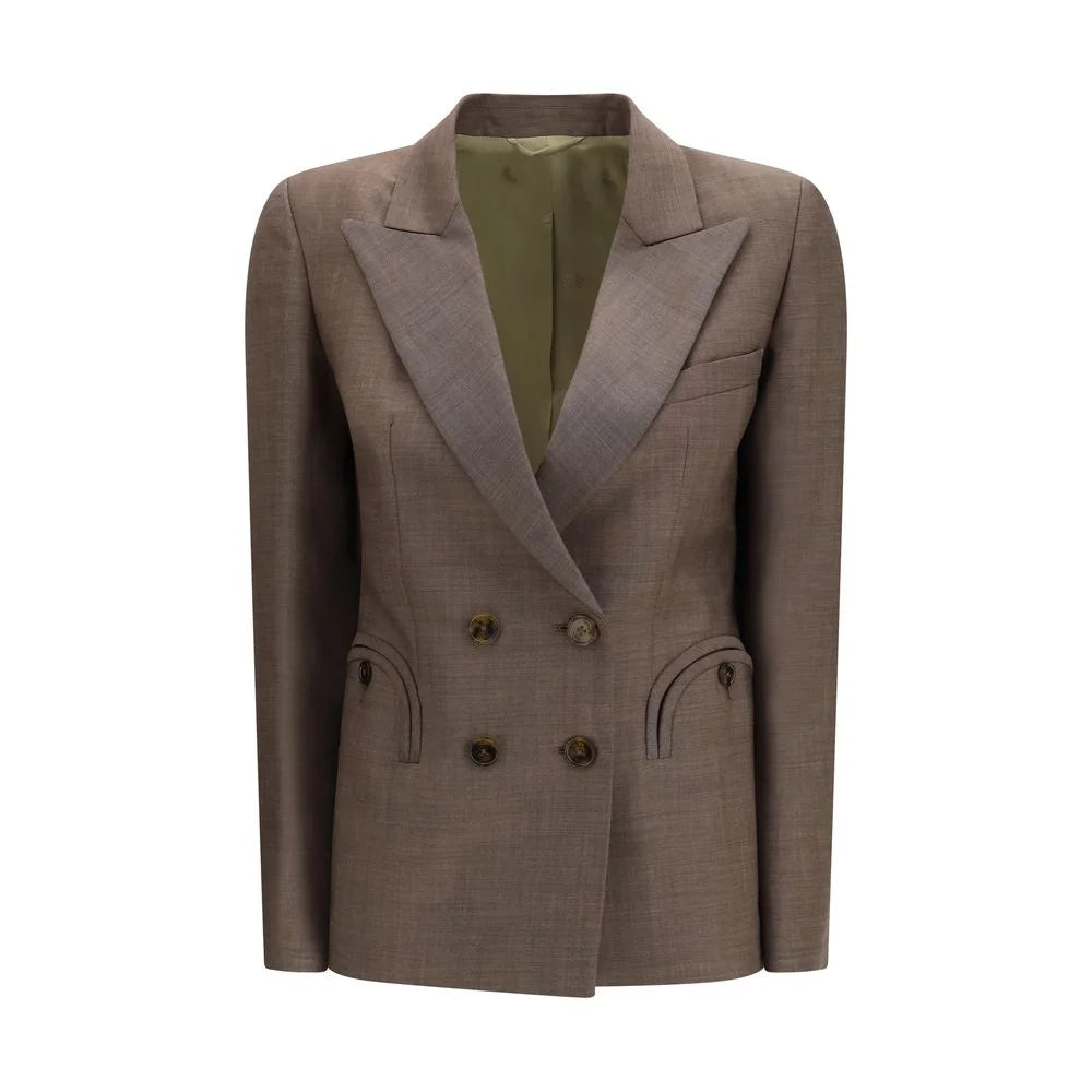 Blazé Milano Brown Fleece Wool Blazer - III/L