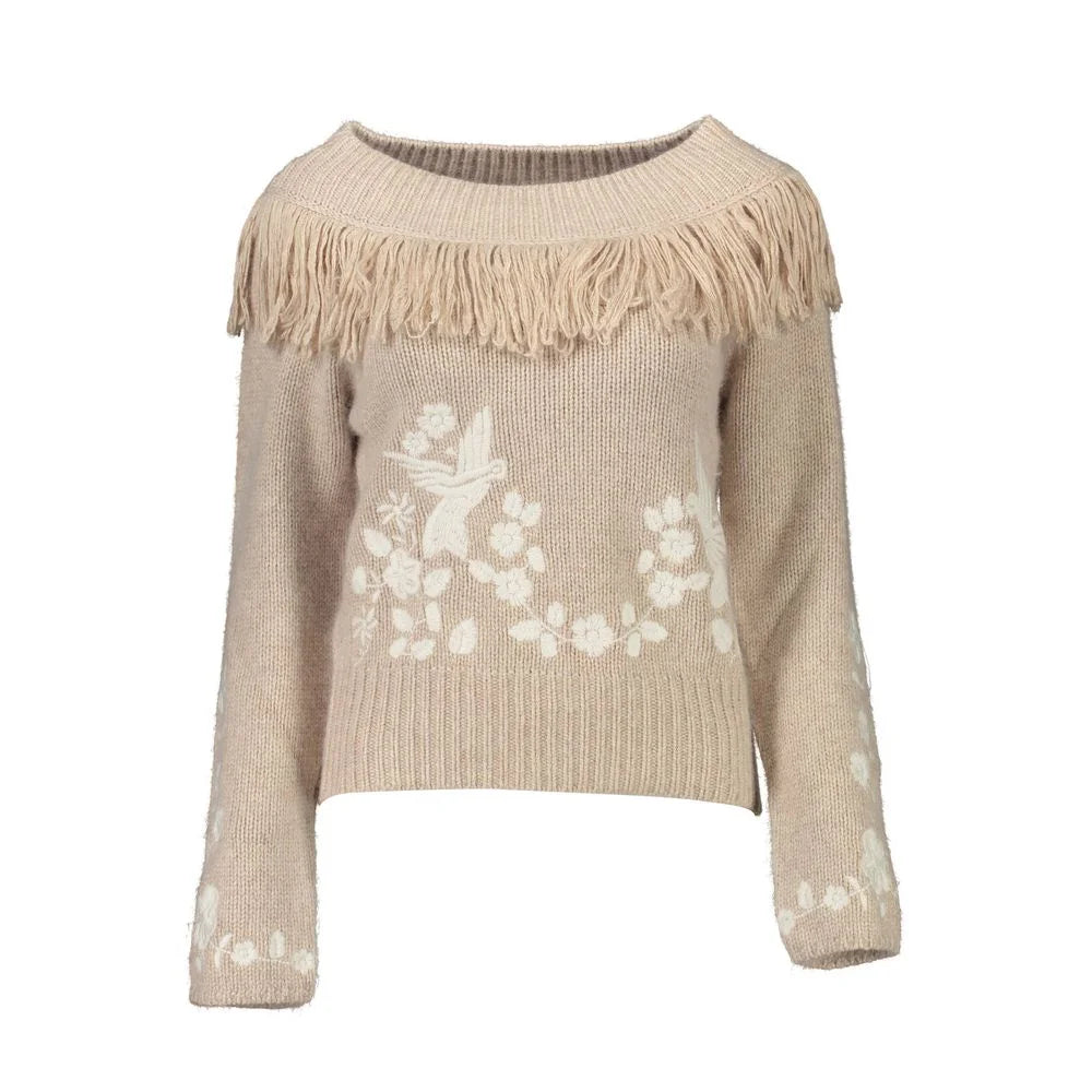 Blugirl Beige Wool Sweater - Sweaters