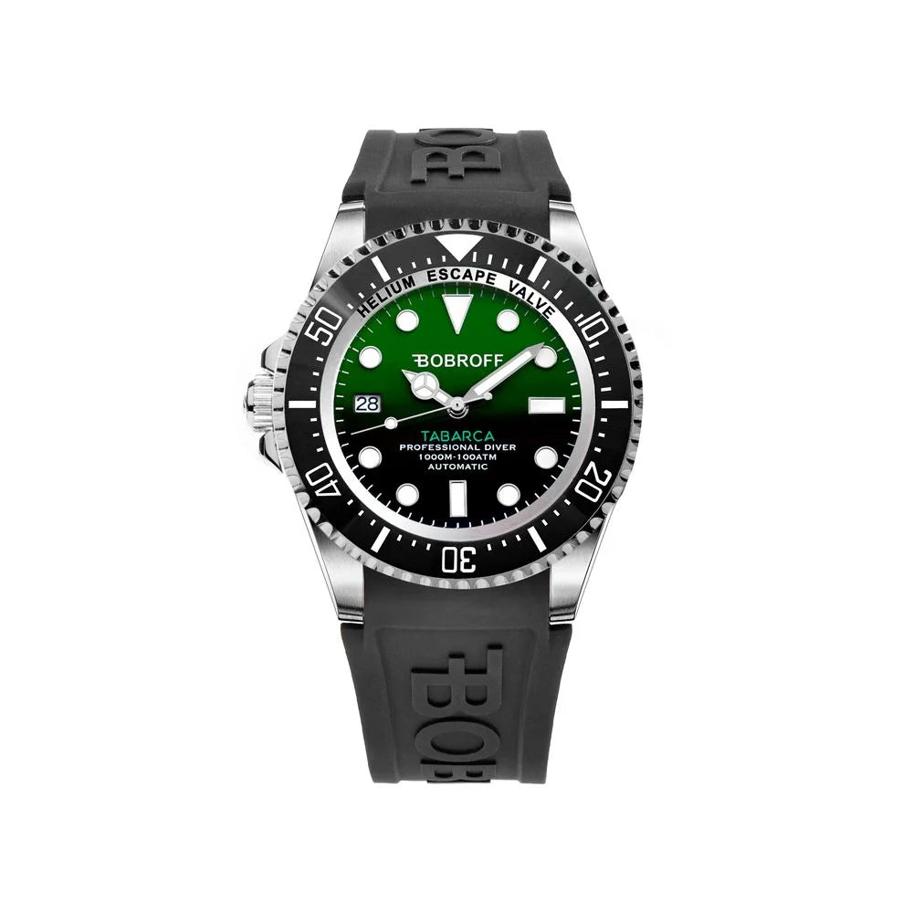 Montre de sport Bobroff en caoutchouc noir