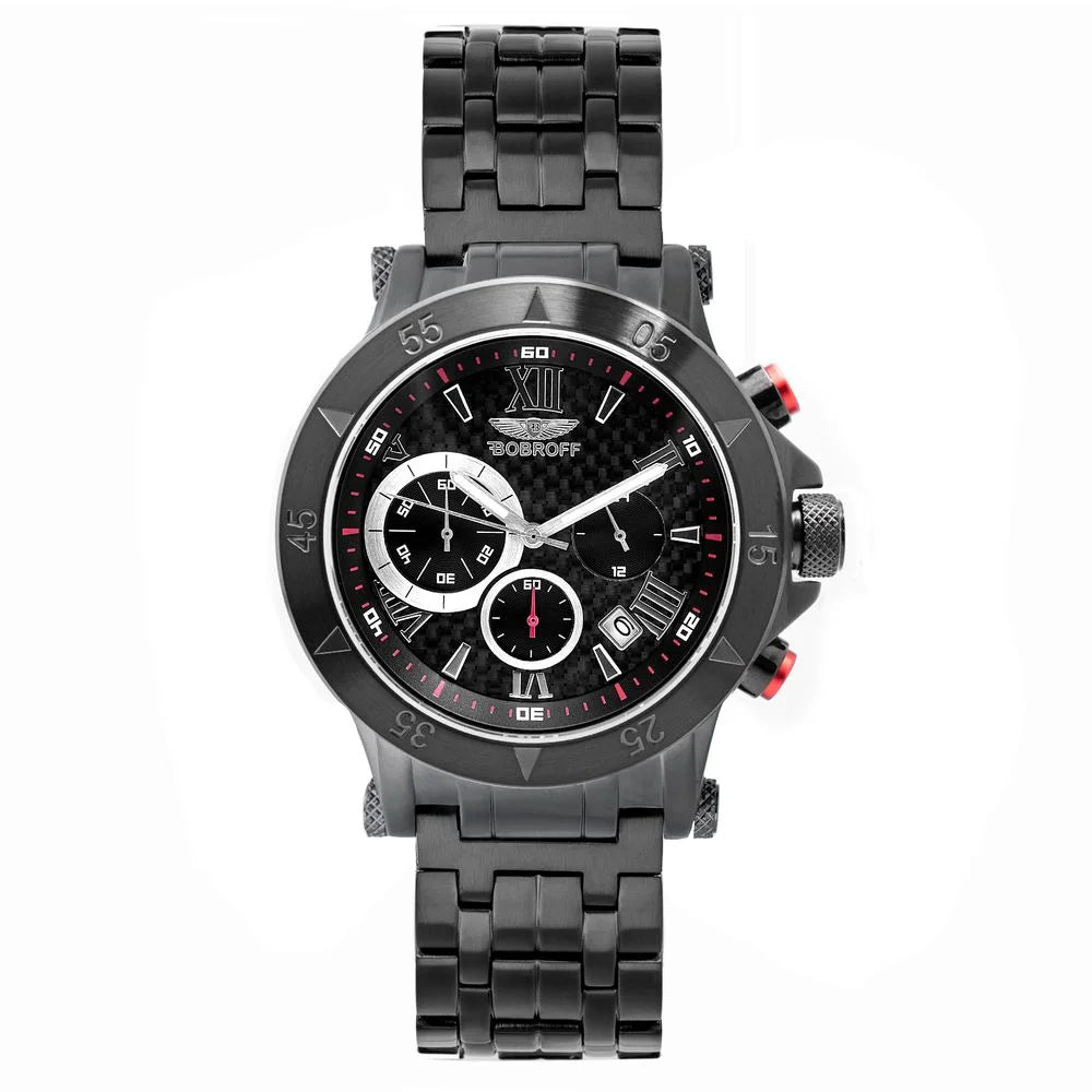 Bobroff Black Stainless Steel Watch
