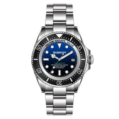 Bobroff Silver Stainless Steel Sport Watch