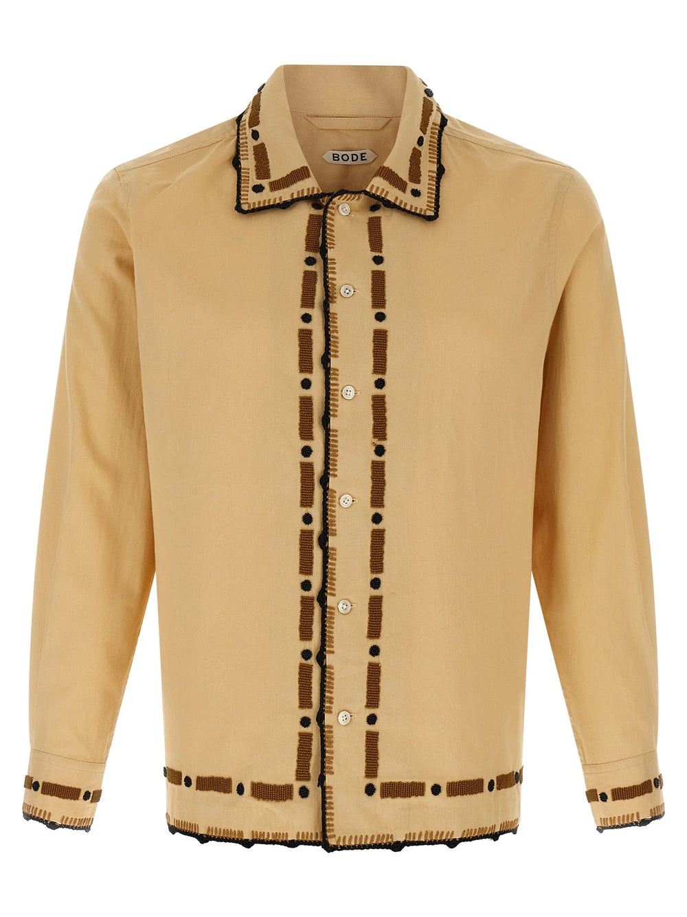 BODE Beige Cotton Blouse - L