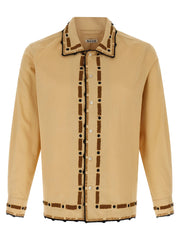 BODE Beige Cotton Blouse - L