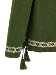 BODE Bicolor Virgin Wool Cardigan