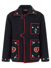 BODE Blue Wool Full-Length Jacket - XL