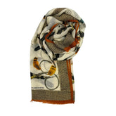 Borbonese Beige Fleece Wool Women Scarf