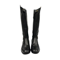 Borbonese Black Leather Women Boot