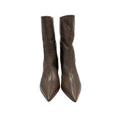 Borbonese Brown Leather Women Boot - EU37/US7
