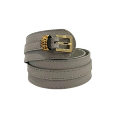 Borbonese Grey Genuine Leather Women’s Belt - UNI