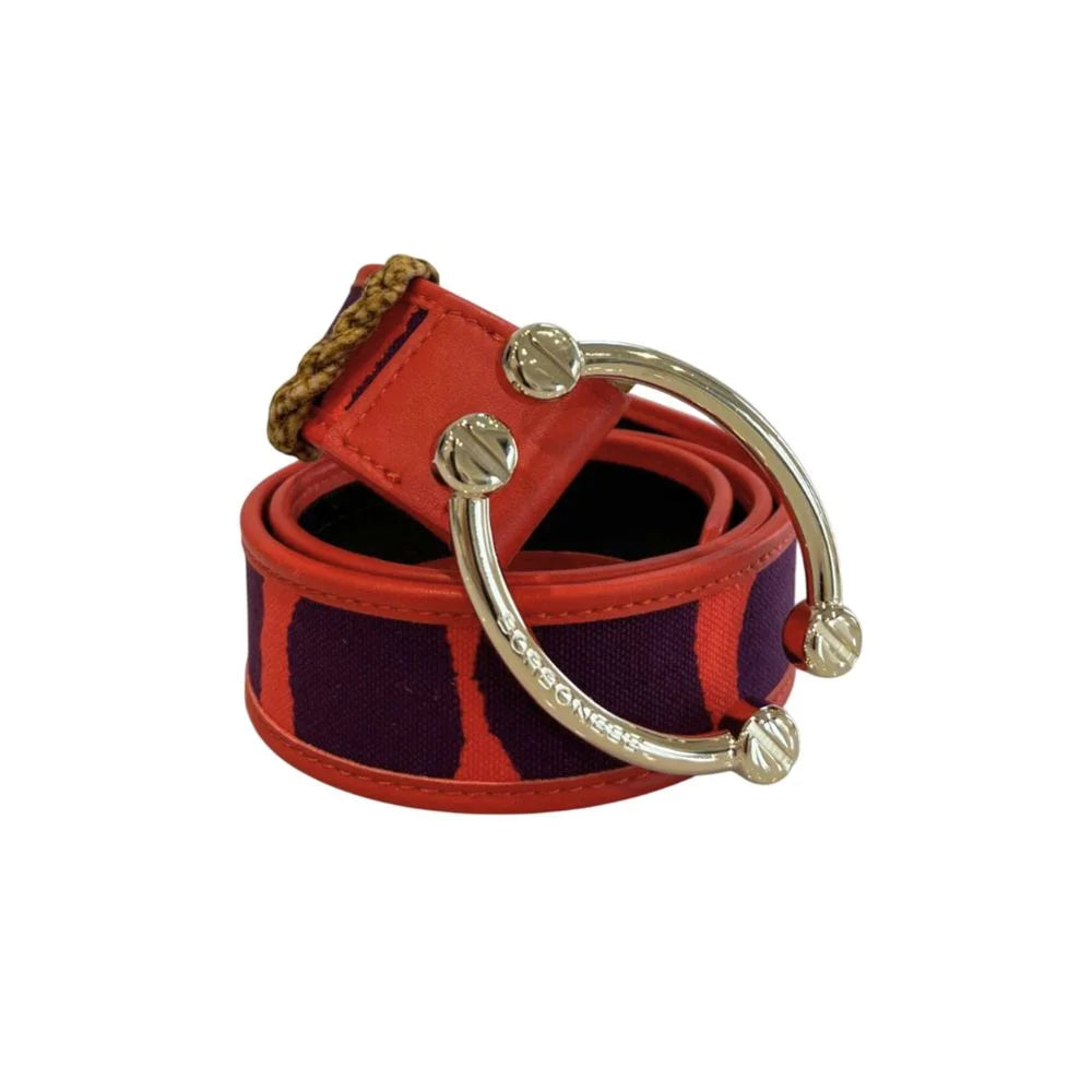 Borbonese Orange Leather Women Belt - UNI