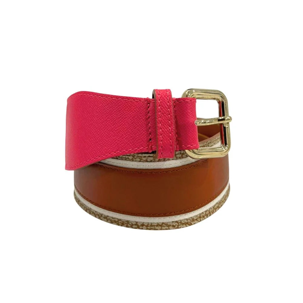 Borbonese Pink Genuine Leather Women Belt - UNI