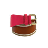 Borbonese Pink Genuine Leather Women Belt - UNI