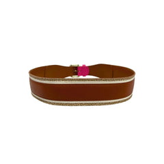 Borbonese Pink Genuine Leather Women Belt - UNI