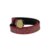 Borbonese Red Genuine Leather Women Belt - UNI