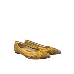 Borbonese Yellow Leather Women Sandal - EU37/US7