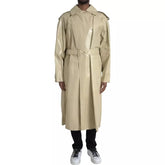 Bottega Veneta Beige Lambskin Leather Trench Coat Jacket - Trench Coats